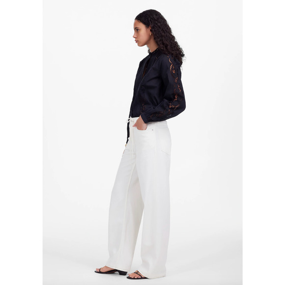 Madewell Low Slung Baggy Jean Airy Denim Vintage Canvas White Relaxed US 29 NWT - Picture 4 of 16